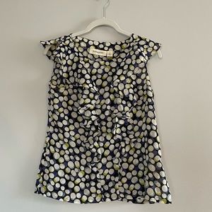 Anthropologie Portrait of a Girl Polka Dot Sleeveless Blouse